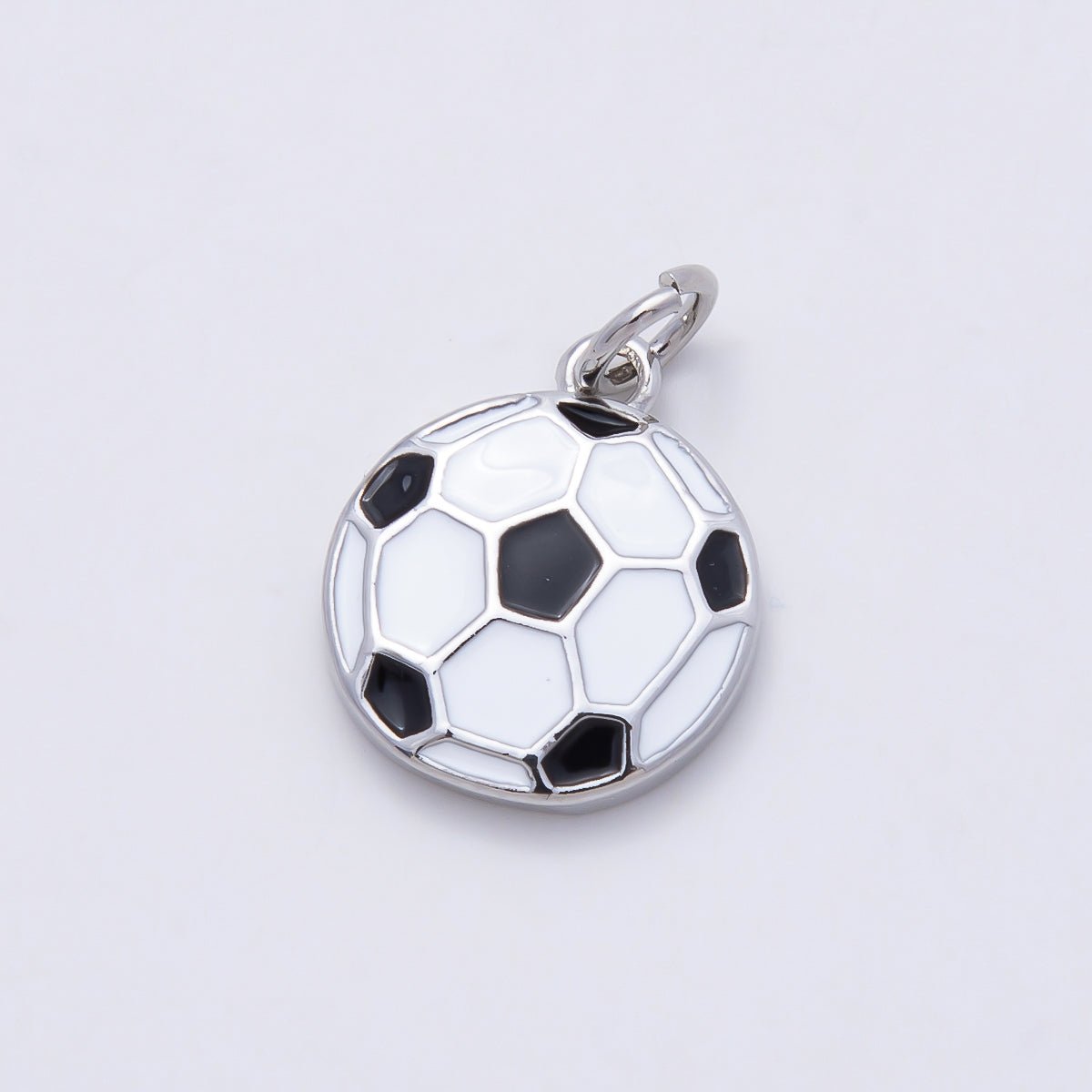 24K Gold Filled Sports Soccer Football Enamel Charm | W049