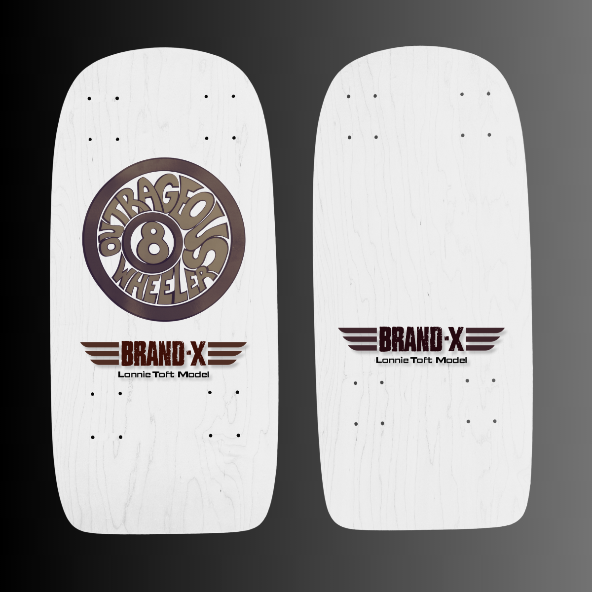 Lonnie Toft OUTRAGEOUS 8-WEELER Limited Edition, Hand-Painted Deck OR Complete (PRE-ORDER, JANUARY 2027)