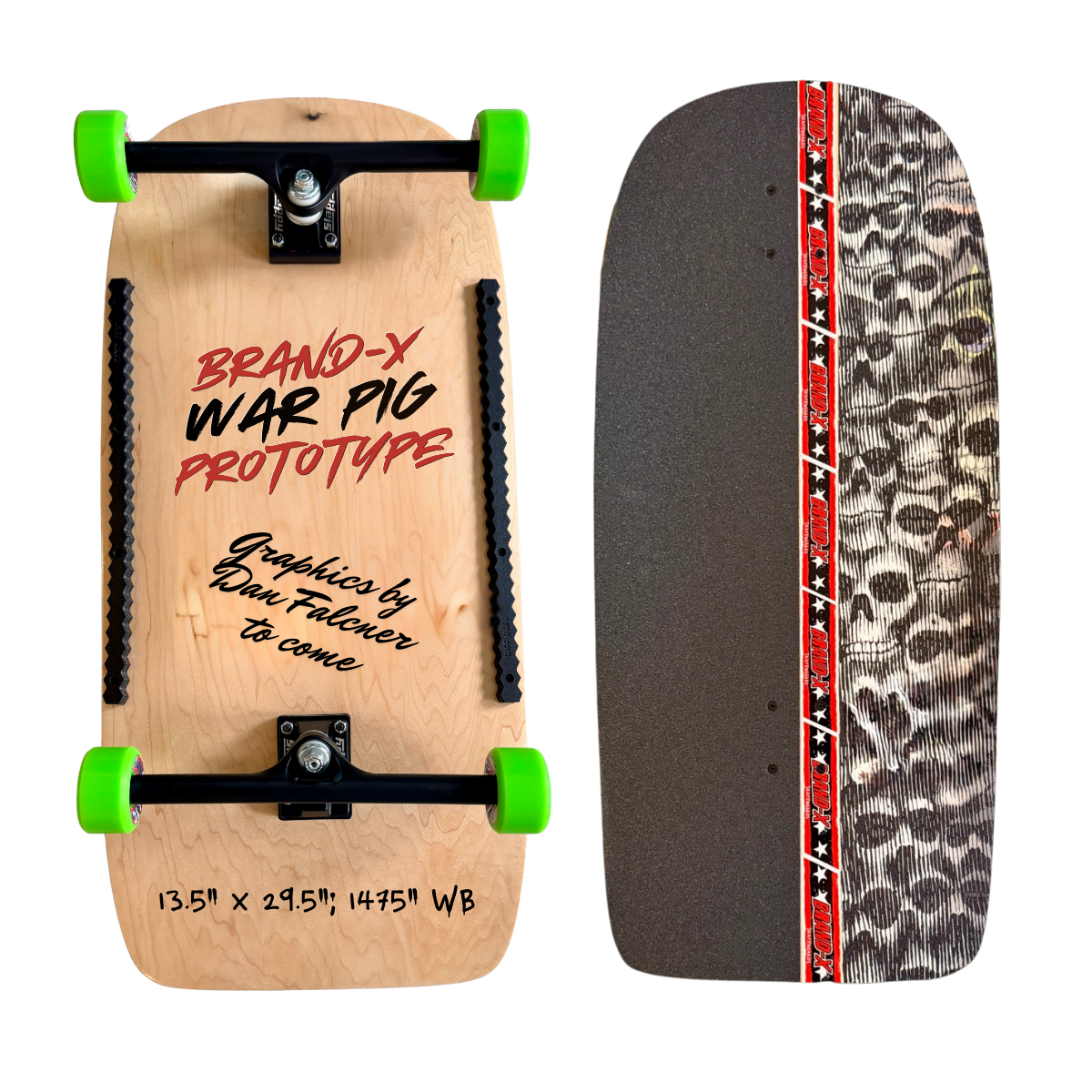 Brand-X WAR PIG Deck 13.5" x 29.5" (PRE-ORDER, FEBRUARY 2027)