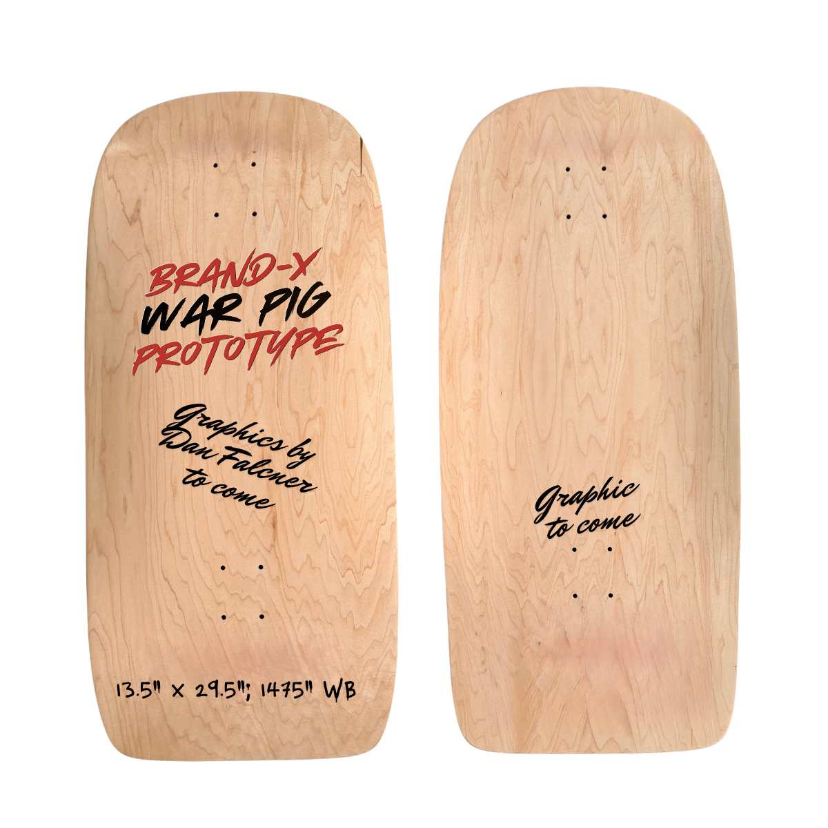 Brand-X WAR PIG Deck 13.5" x 29.5" (PRE-ORDER, FEBRUARY 2027)