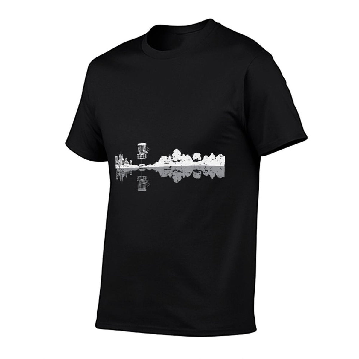 Disc Golf Trees Landscape Frisbee Golfer Frolf Men Women Kid  Stretchy T-Shirt