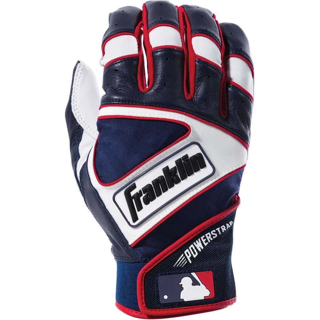 Franklin Power Strap Adult Batting Gloves 20462XX - Navy / White / Red