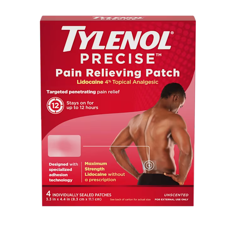 Tylenol Precise Pain Relieving Patches, Large Topical Analgesic Patche ...